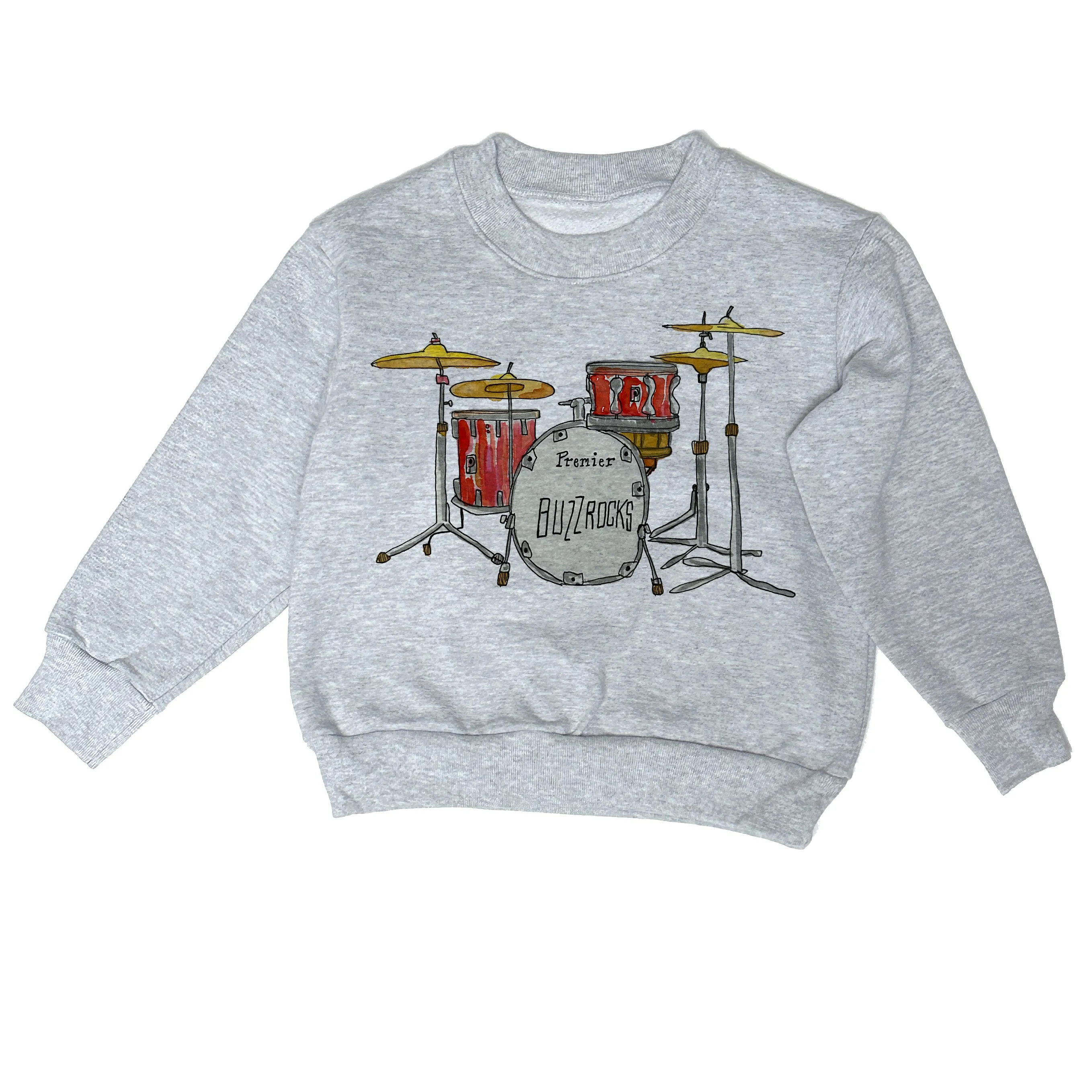 Buzzrocks Drums - Heavy Fleece sweatshirt grey
