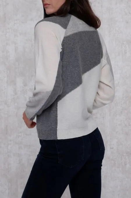 Cashmere Color Block Cardigan