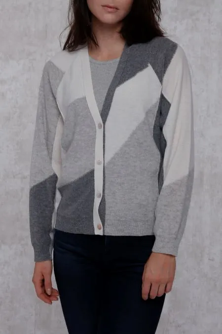 Cashmere Color Block Cardigan