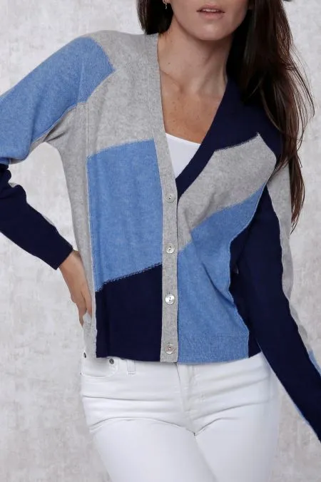 Cashmere Color Block Cardigan