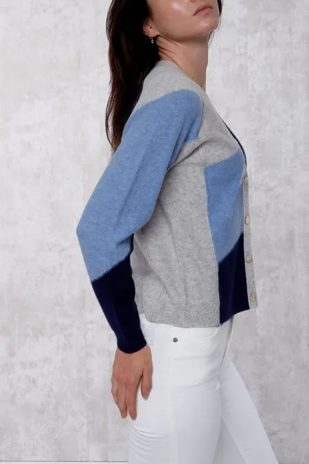 Cashmere Color Block Cardigan