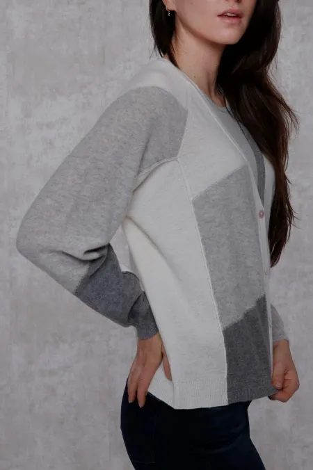 Cashmere Color Block Cardigan