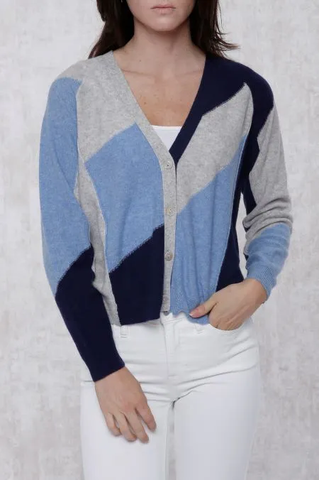 Cashmere Color Block Cardigan