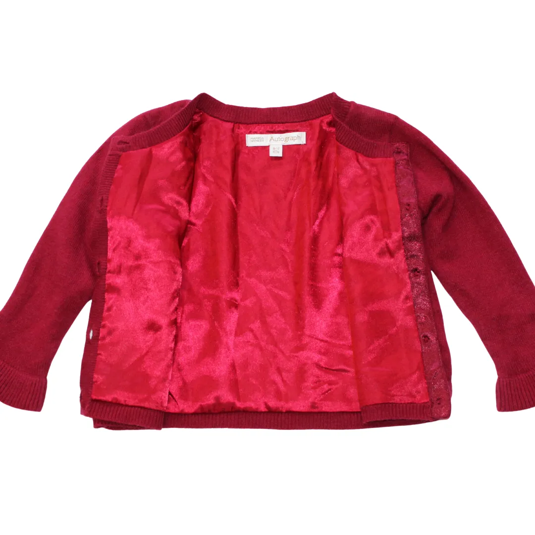 Cashmere/Angora Mix Berry Cardi