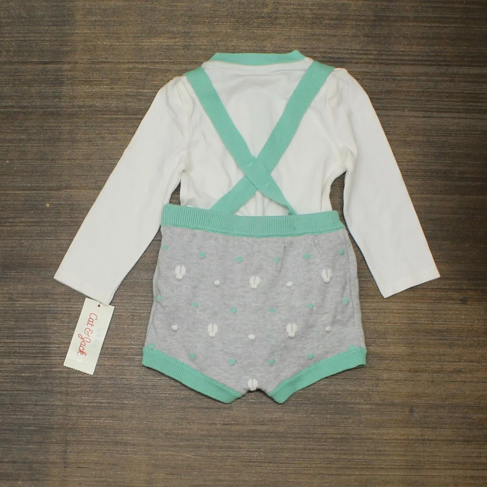 Cat & Jack Baby Bunny Sweater Suspender One Piece Set