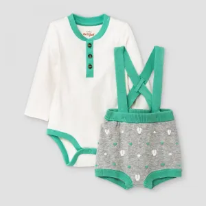 Cat & Jack Baby Bunny Sweater Suspender One Piece Set
