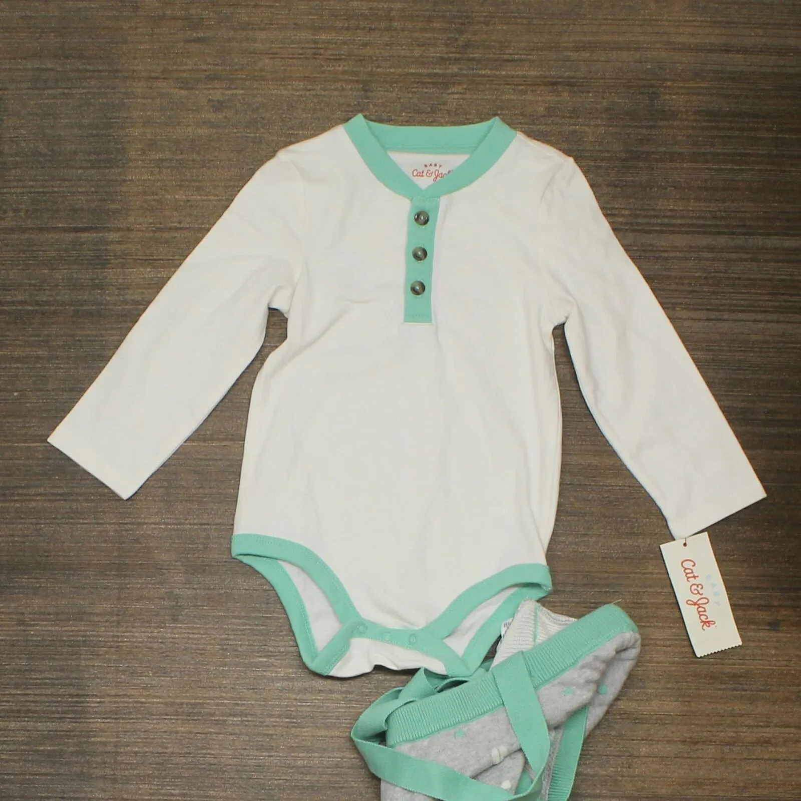 Cat & Jack Baby Bunny Sweater Suspender One Piece Set