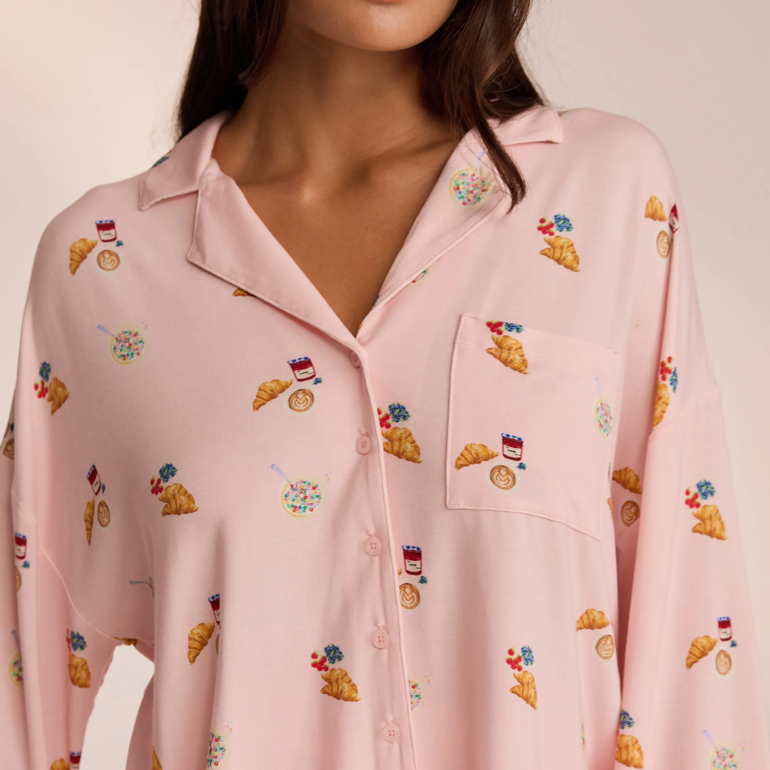 Chemise de Pyjama en Modal - Rose