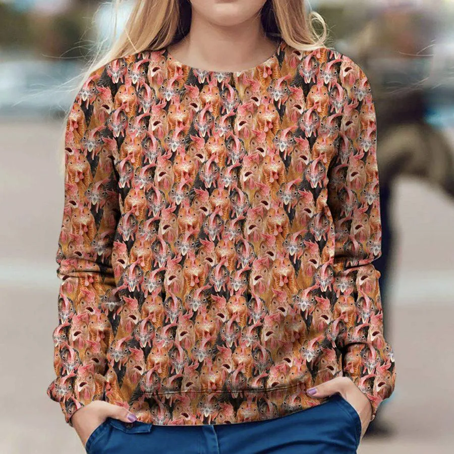 Chicken - Full Face - Premium Sweatshirt