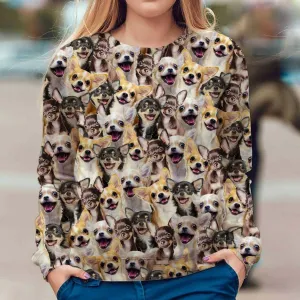 Chihuahua - Full Face - Premium Sweatshirt