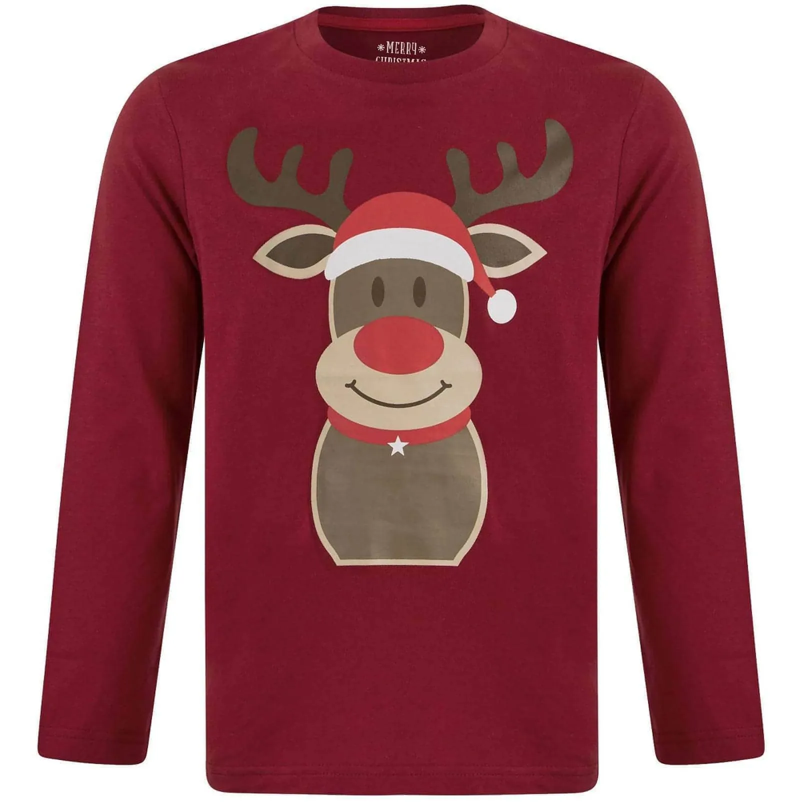 Christmas 2 Piece Rudolph Boys Christmas Pyjama Set - Red