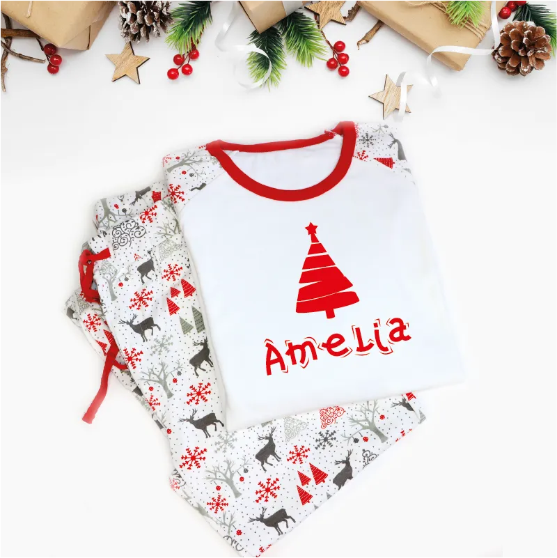 Christmas Tree Name Family Christmas Pyjamas