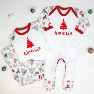 Christmas Tree Name Family Christmas Pyjamas