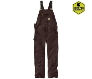 CL102776DKBRN-48-30 Overalls Duck Bib Relaxed Fit Dark Brown