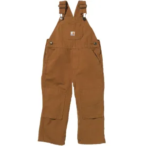 CLCM8609-2T-Brown Carhartt Kids Canvas Bib Overall