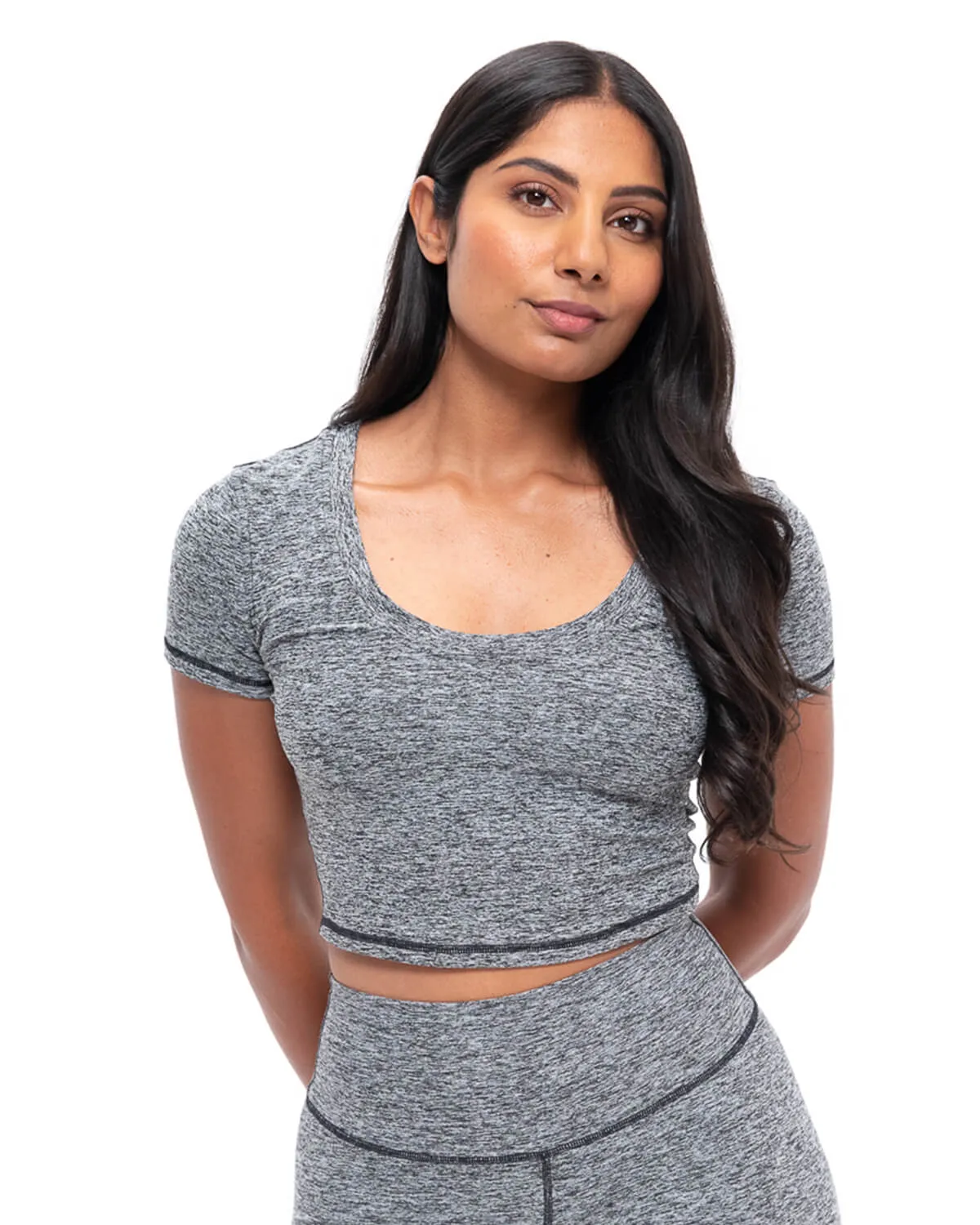 Cloud Cropped Tee | Stone
