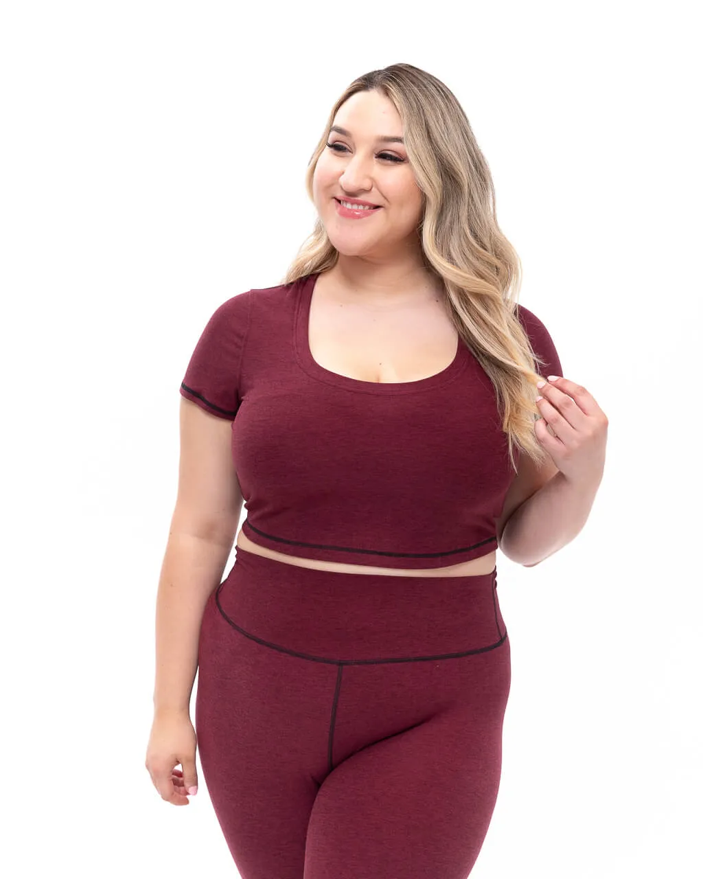 Cloud Cropped Tee | Wine