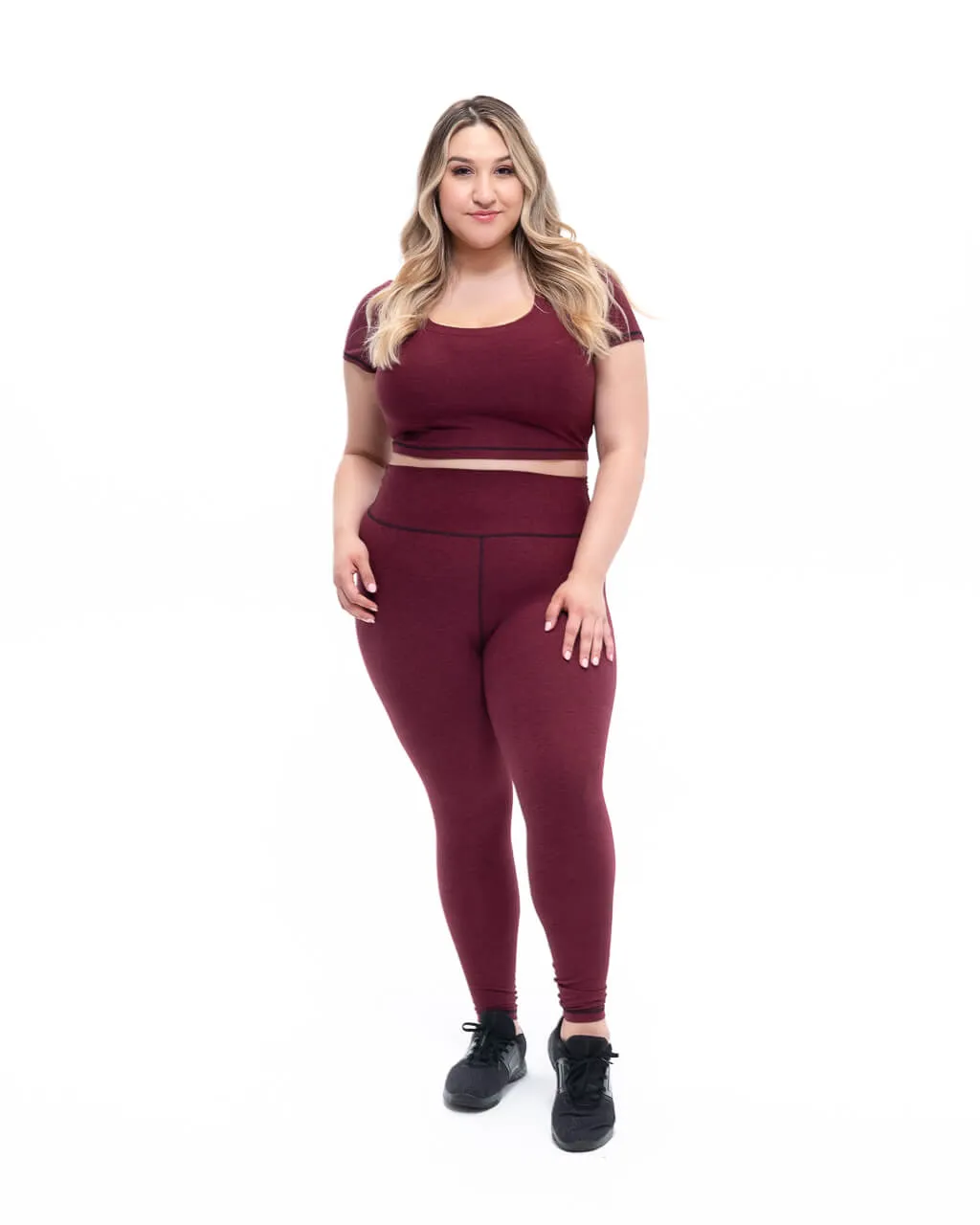 Cloud Cropped Tee | Wine