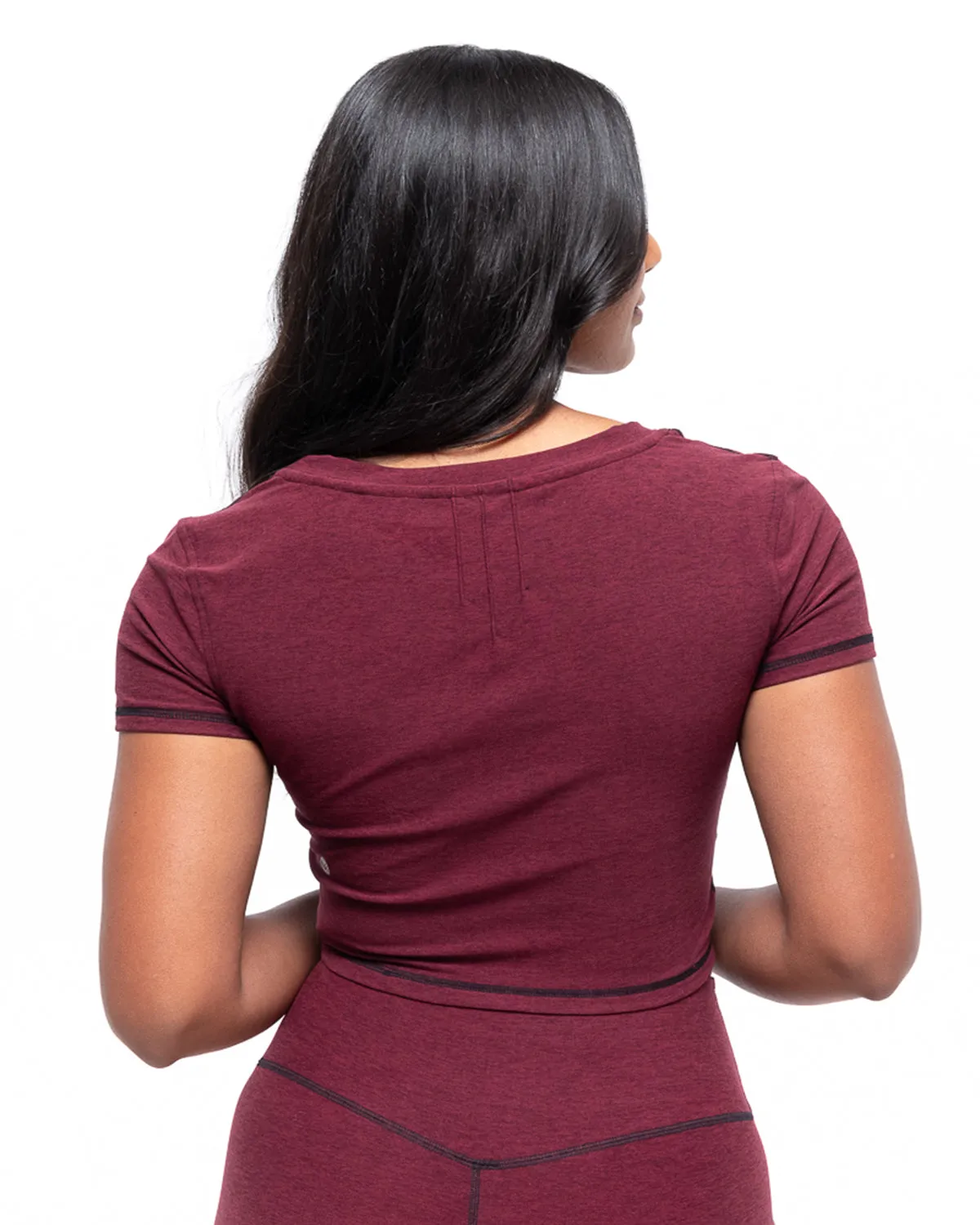 Cloud Cropped Tee | Wine
