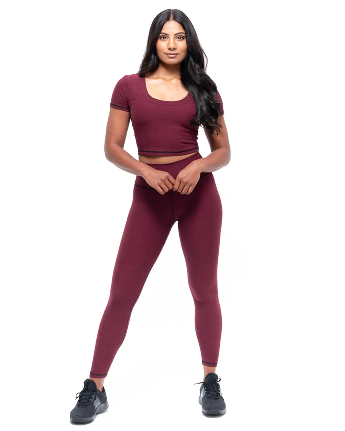 Cloud Cropped Tee | Wine