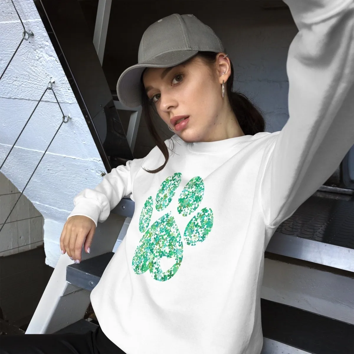 Clover Leaf Dog Paw Sweatshirt