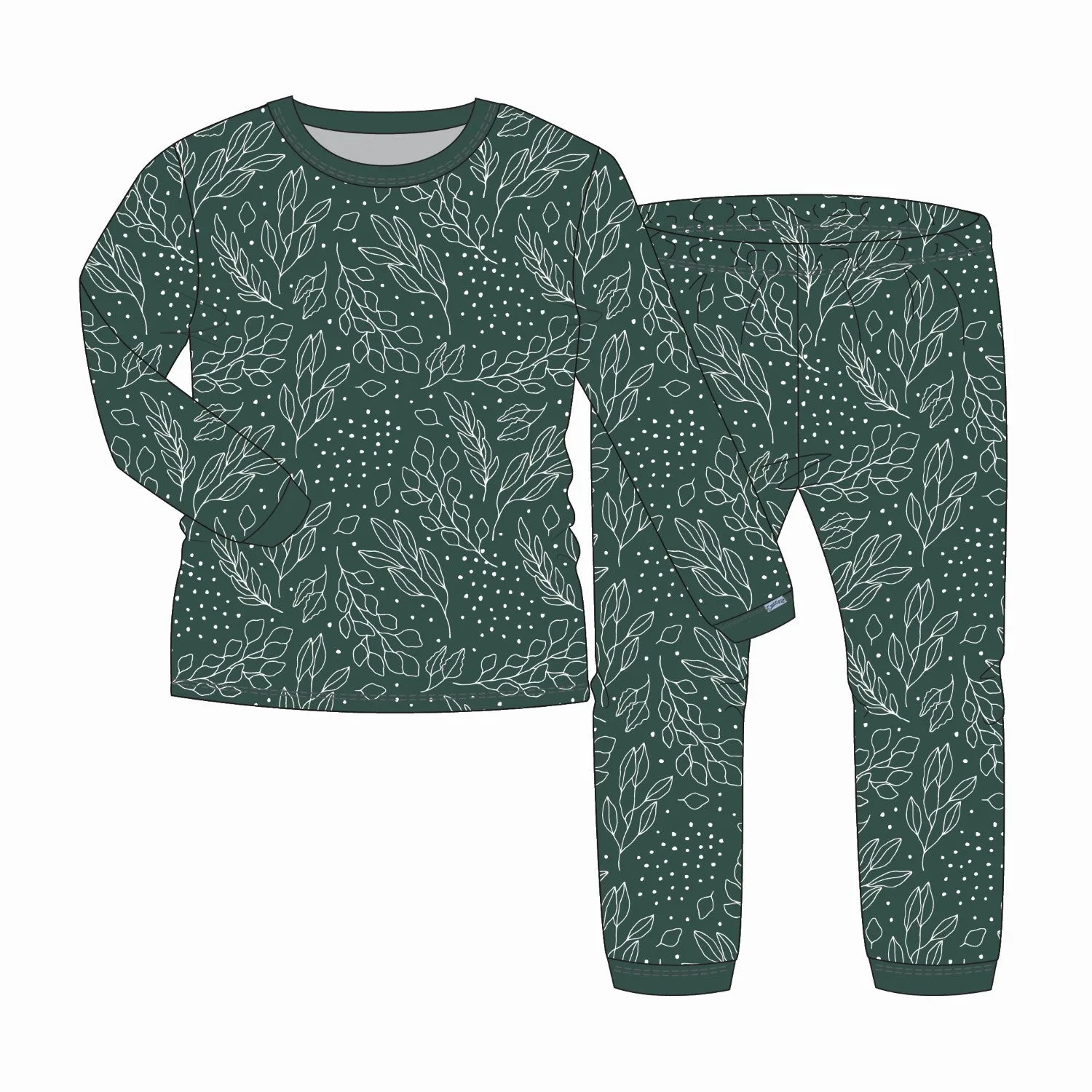 Coccoli Green Leaves Cotton Modal PJs
