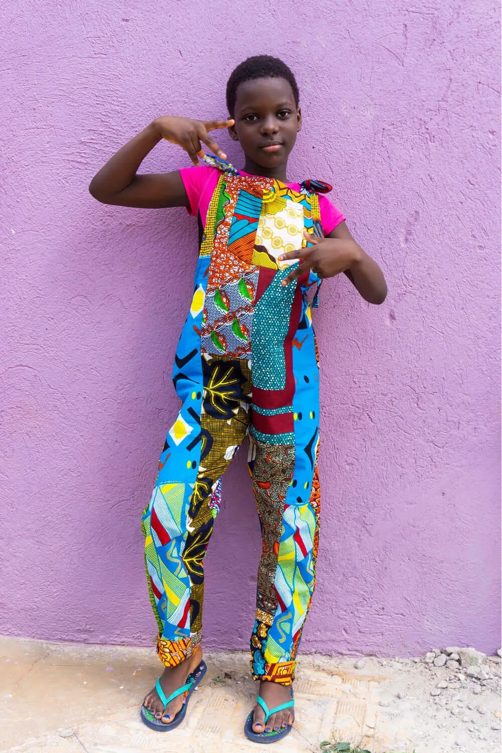 Colour Me Crazy Kids Patchwork Dungarees