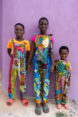Colour Me Crazy Kids Patchwork Dungarees