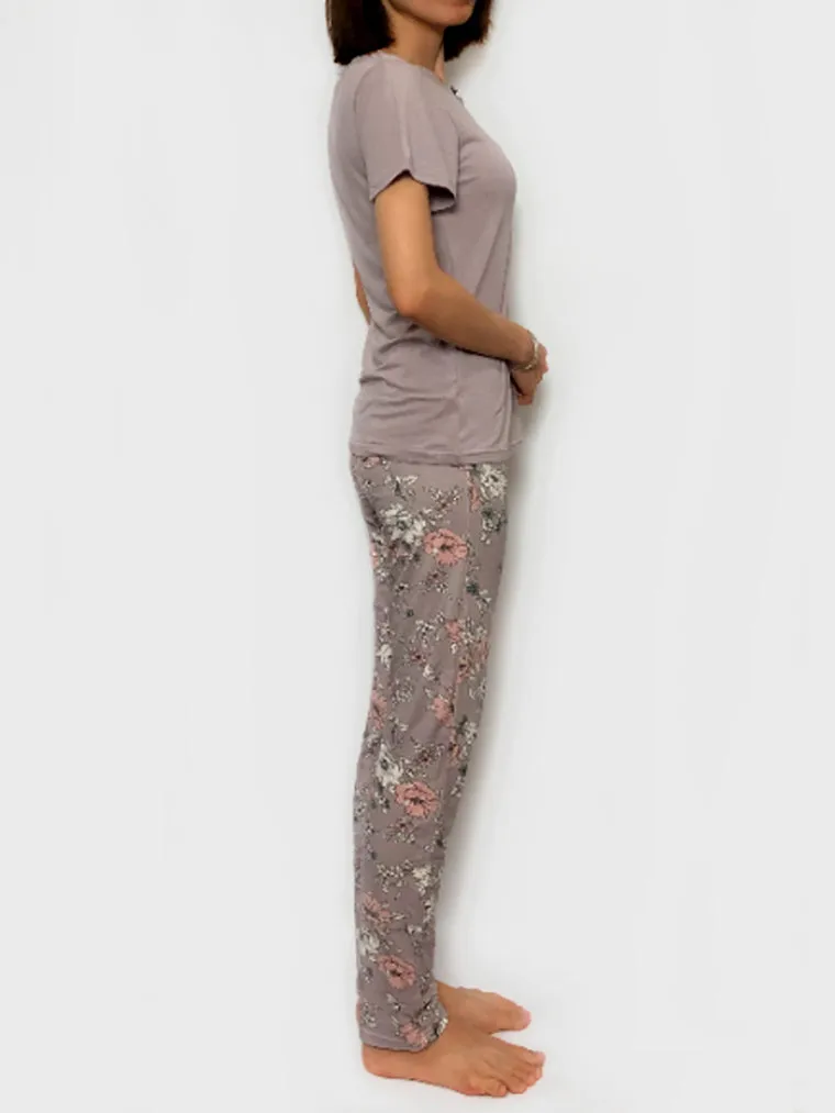 Cotton Floral Print Pajama Lounge Set