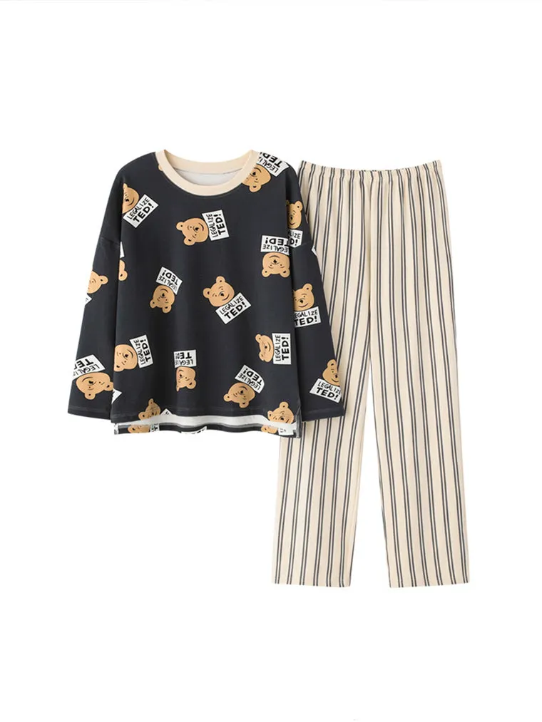 Cotton Teddy Lounge Set