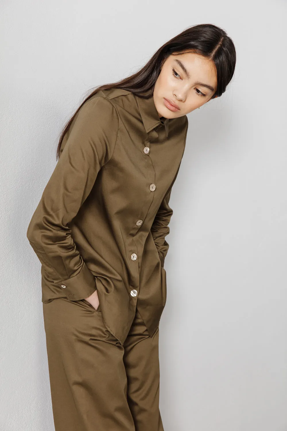 cropped pant, walnut