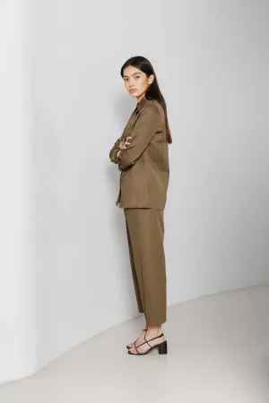 cropped pant, walnut