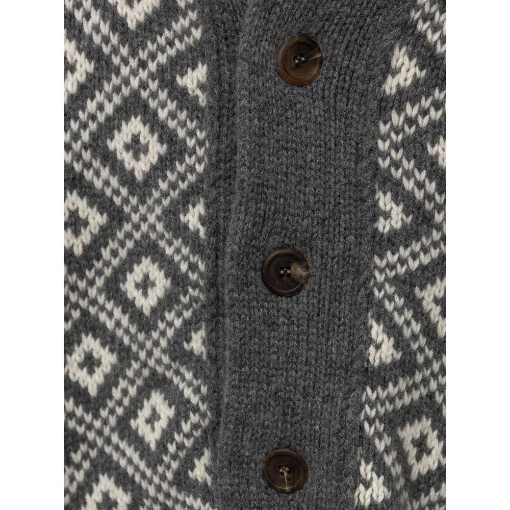 Cruciani White Cashmere Cardigan