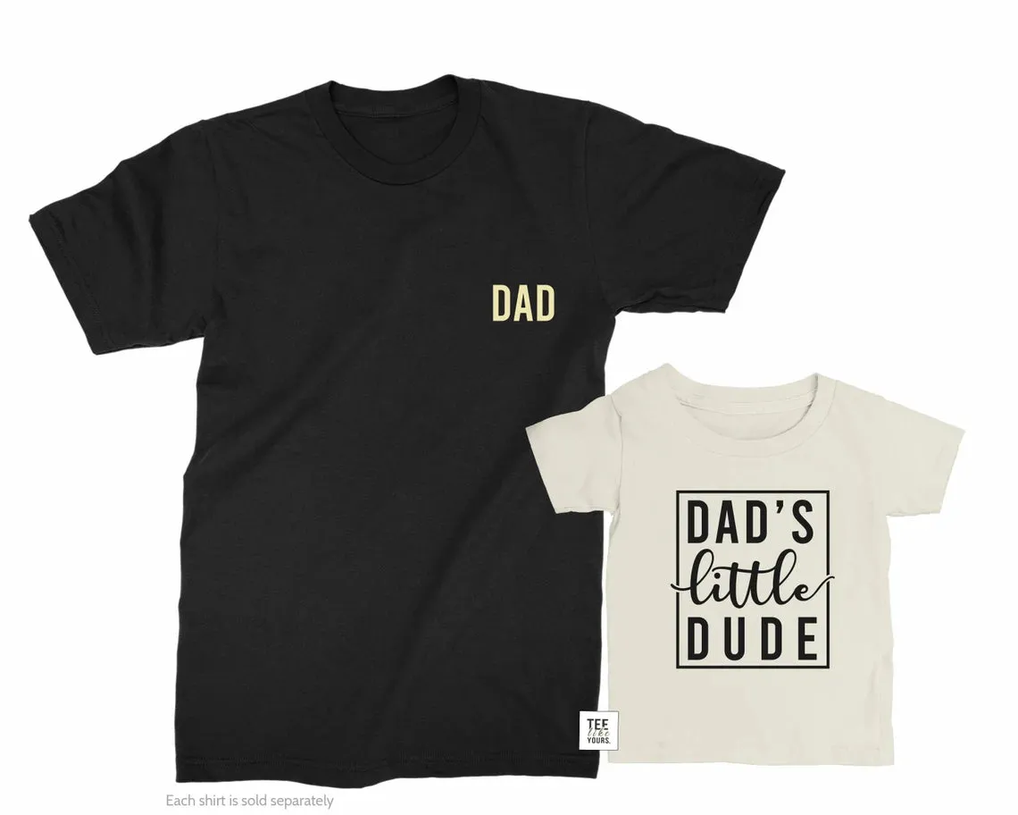 Dad & Daddy's Little Dude. Father's Day gift for Dad. Boy dad shirt. Dad of Boys gift. Gift for Dad. Dad and Baby boy. New dad gift MG23