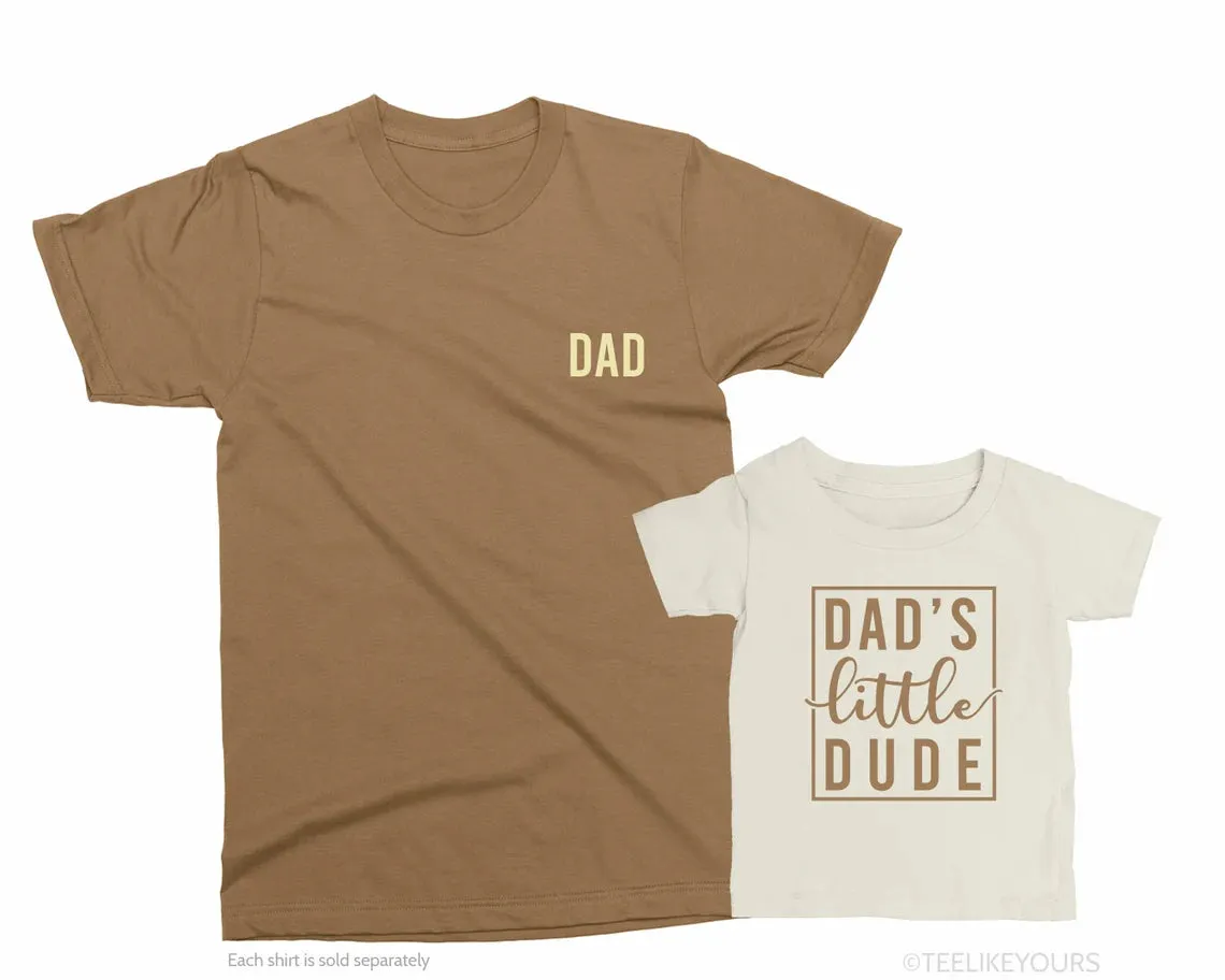 Dad & Daddy's Little Dude. Father's Day gift for Dad. Boy dad shirt. Dad of Boys gift. Gift for Dad. Dad and Baby boy. New dad gift MG23