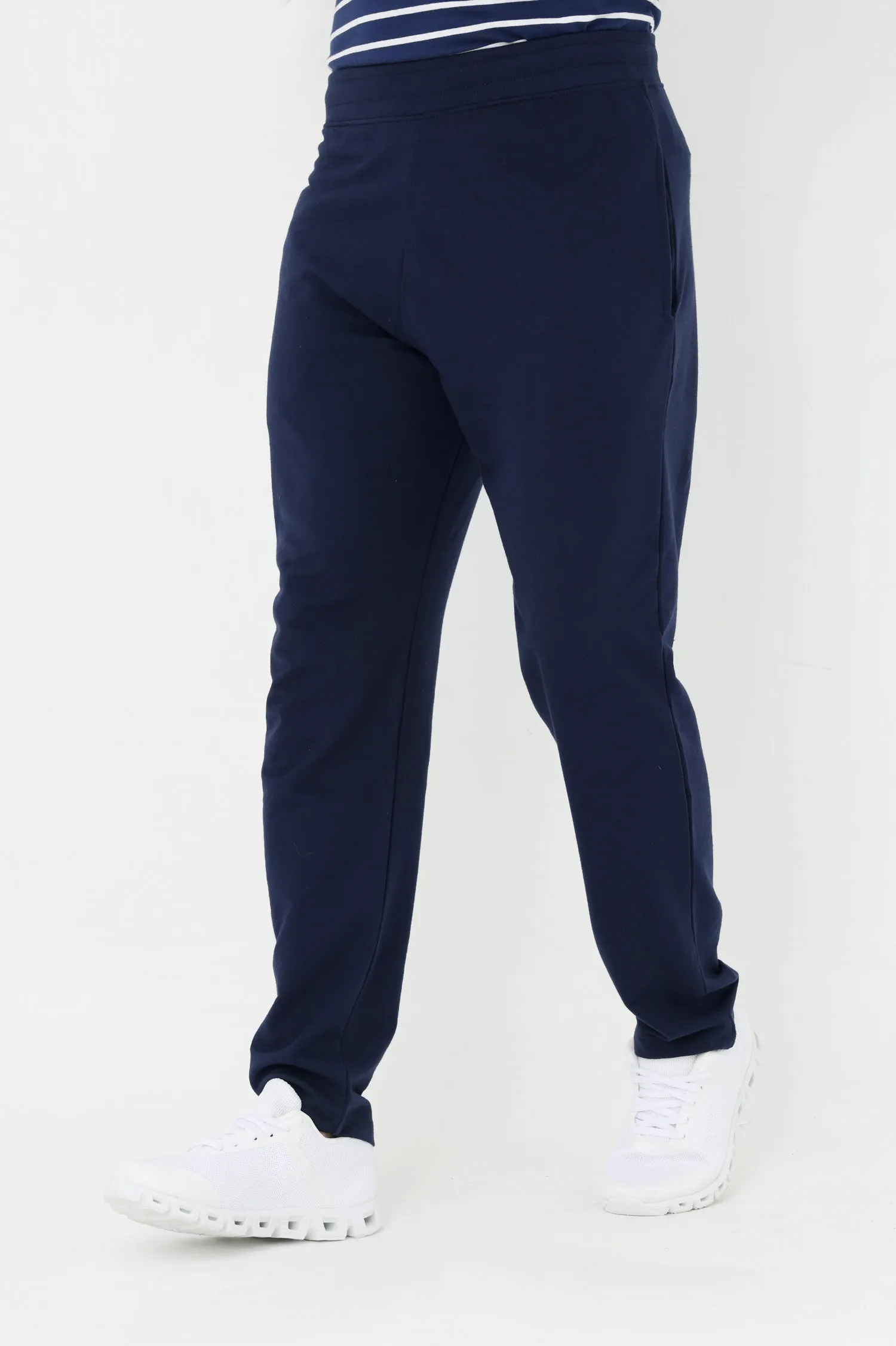 DELICATE COTTON TROUSER-NAVY