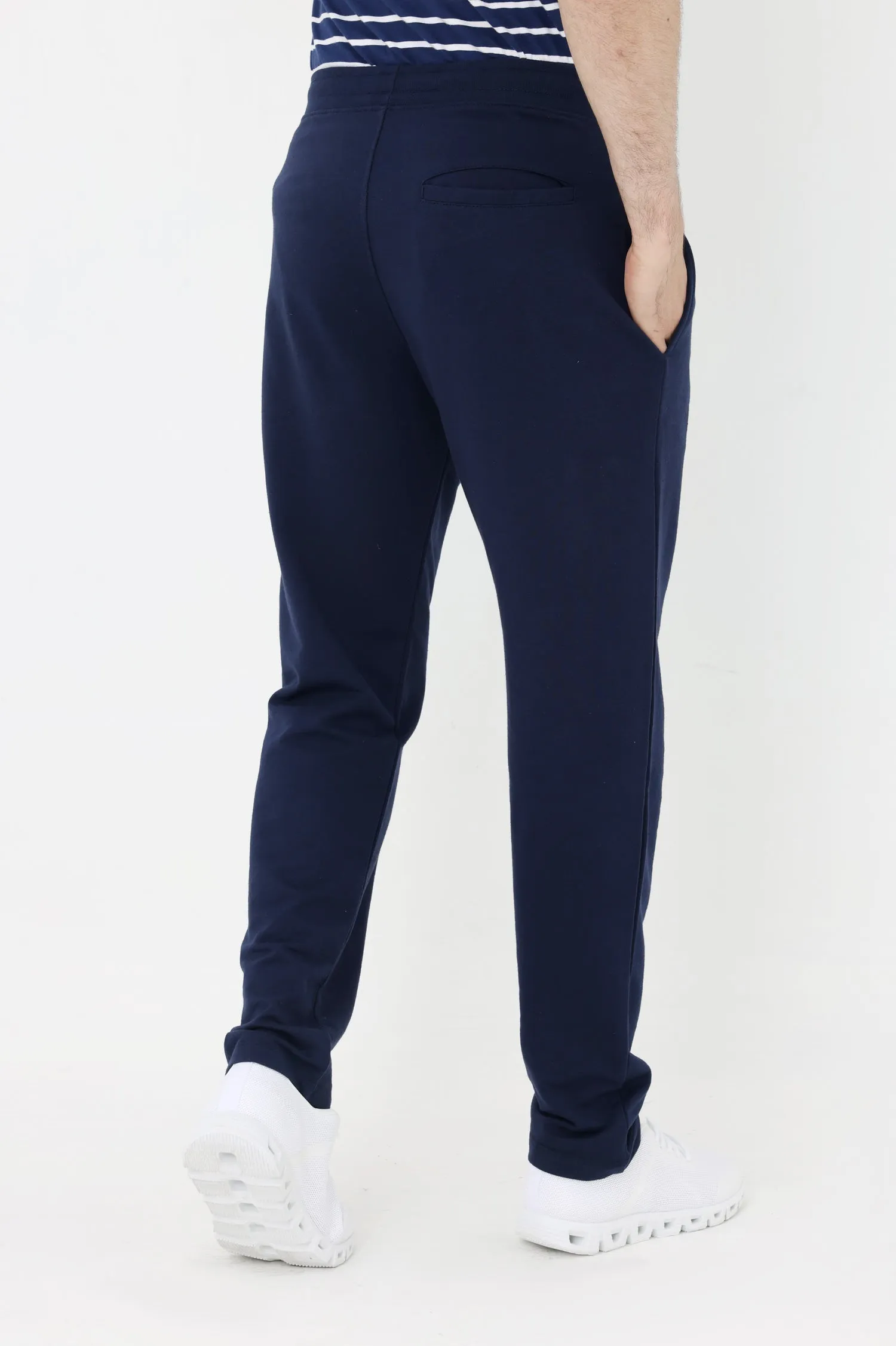 DELICATE COTTON TROUSER-NAVY