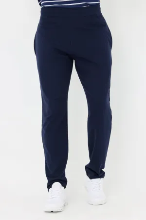 DELICATE COTTON TROUSER-NAVY