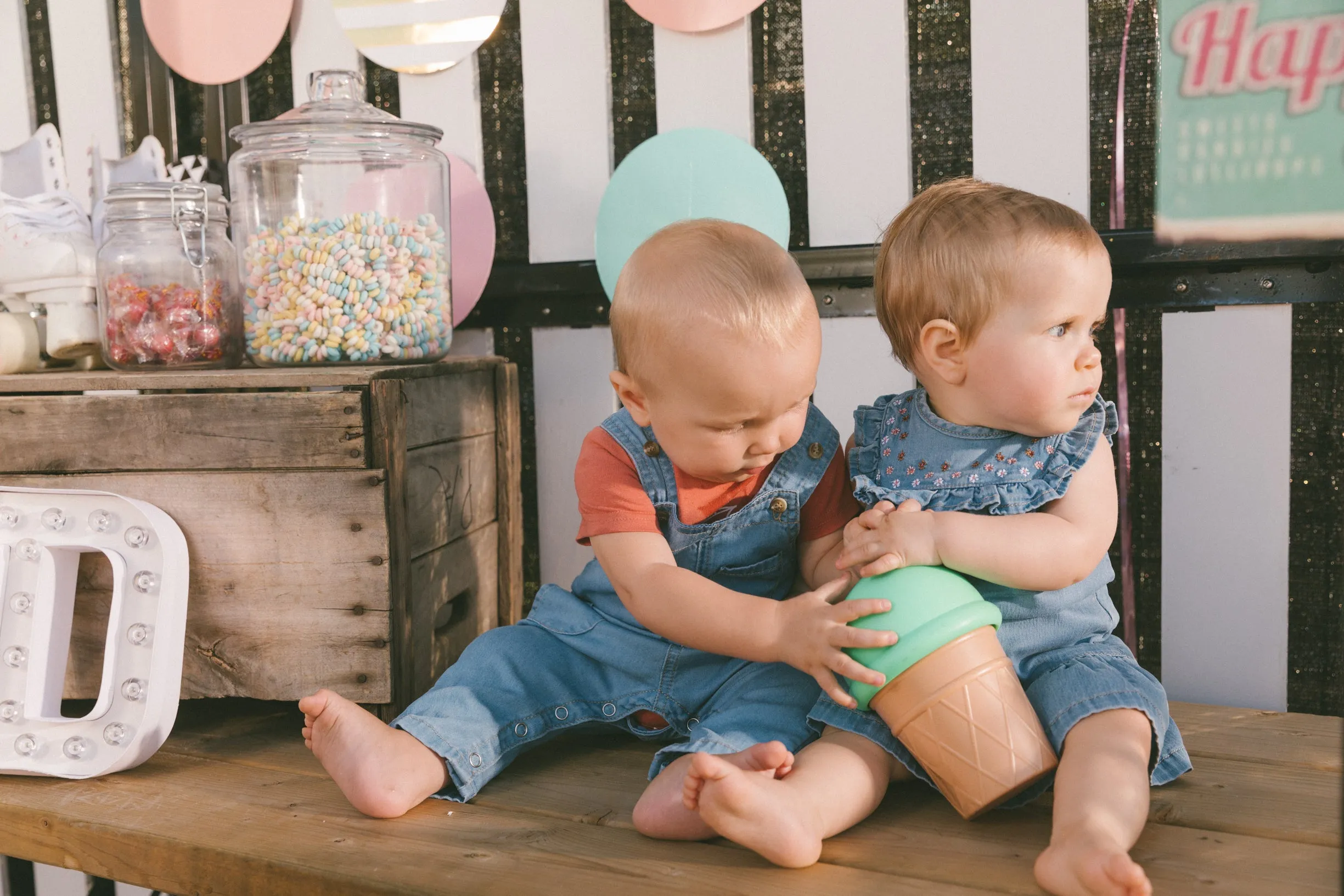 Deux Par Deux Light Denim Overalls