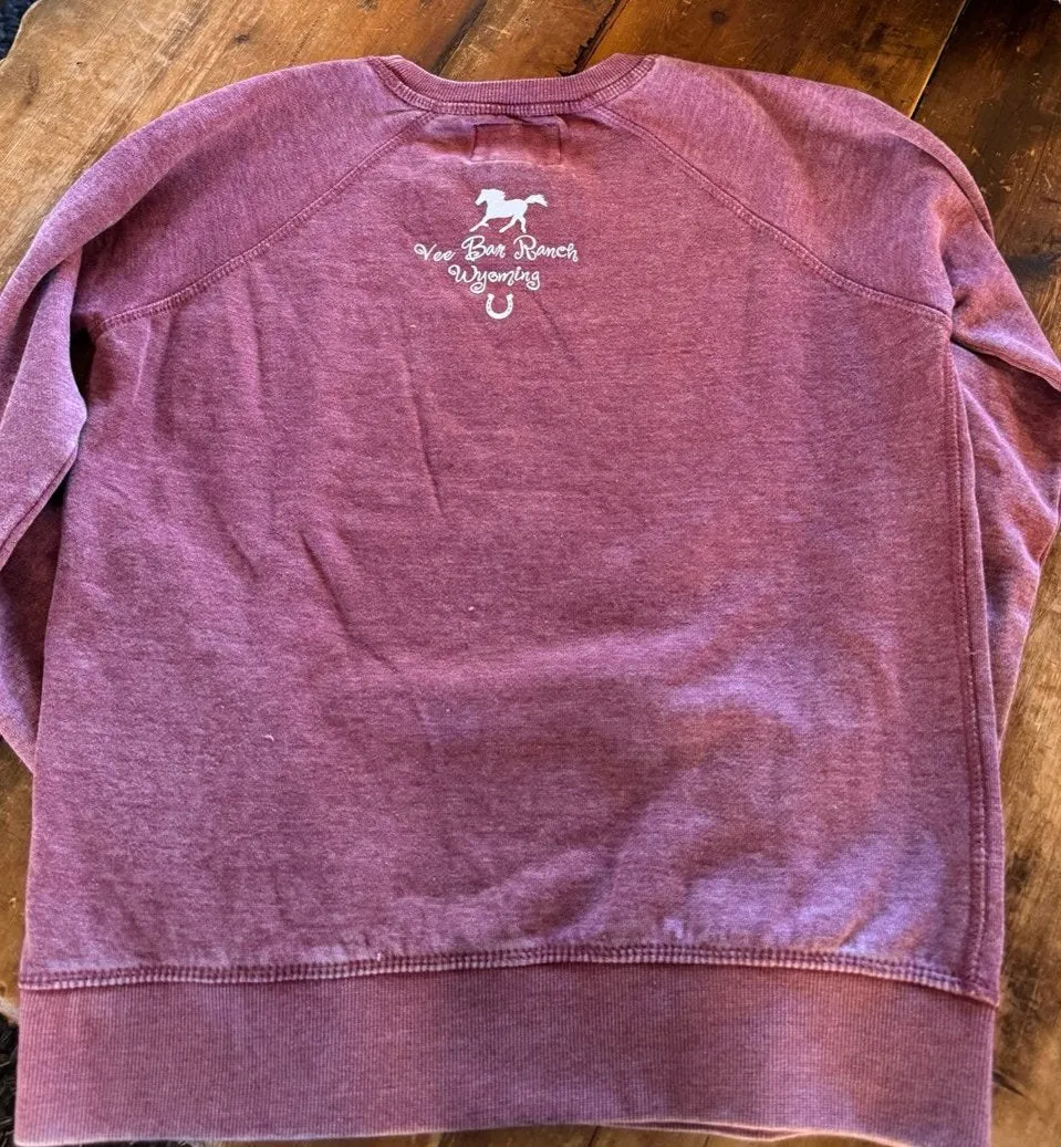Drawn in Horse Vee Bar Crewneck Sweatshirt
