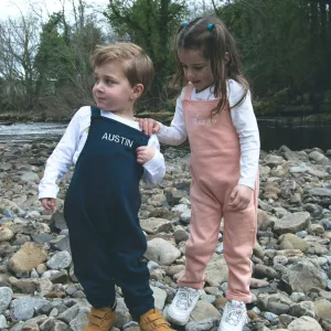 Embroidered Personalised Fleece Dungarees