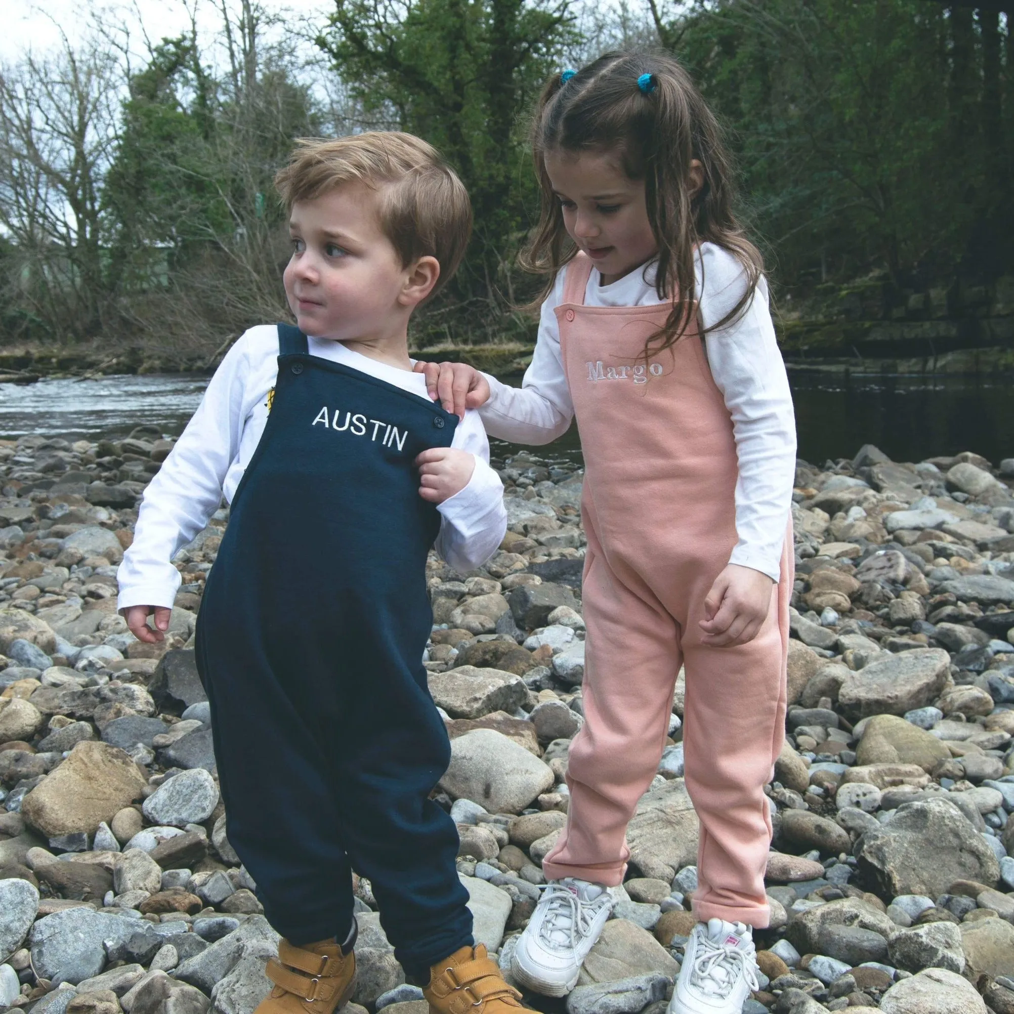 Embroidered Personalised Fleece Dungarees