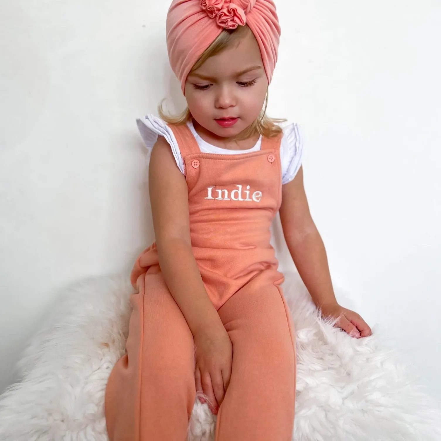 Embroidered Personalised Fleece Dungarees