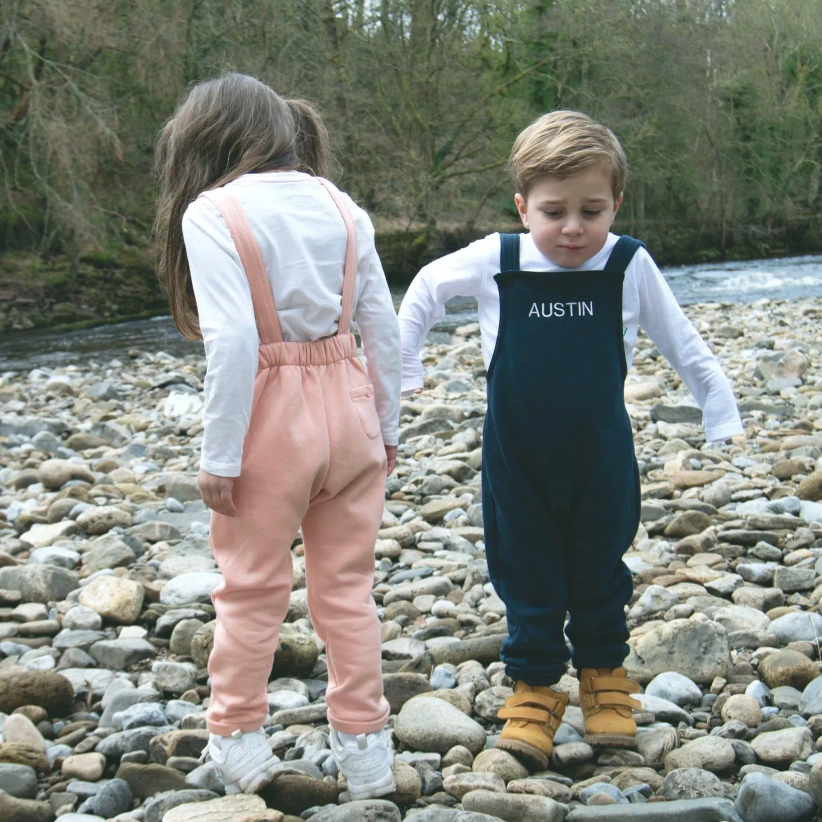 Embroidered Personalised Fleece Dungarees