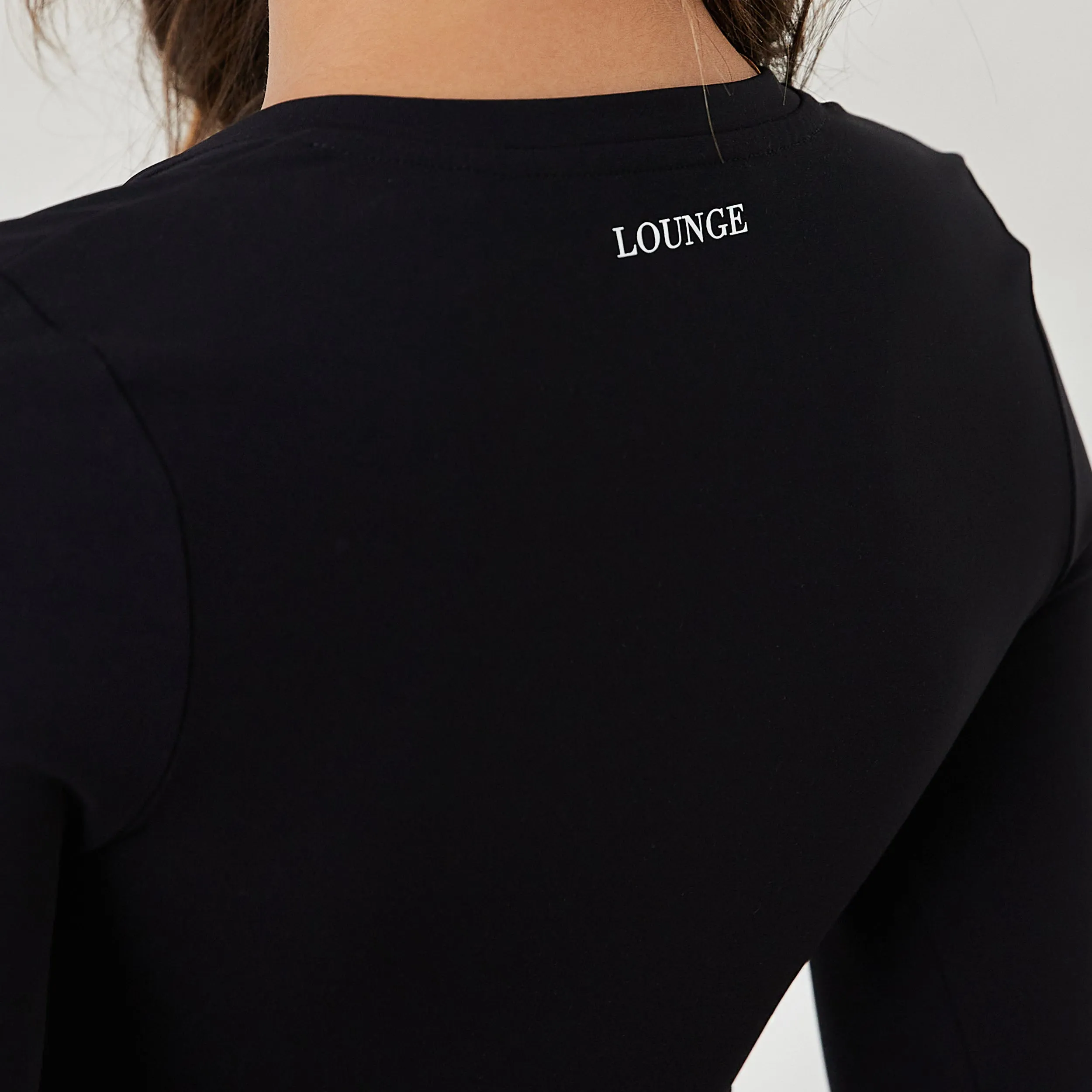 Essential Top à Manches Longues avec Zip - Noir