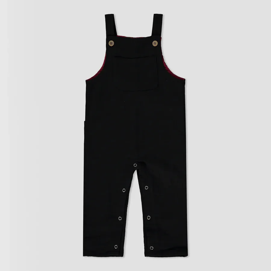 Ettie & H Soft Cotton Overalls in Black: Sizes 0/3M to 3 Years