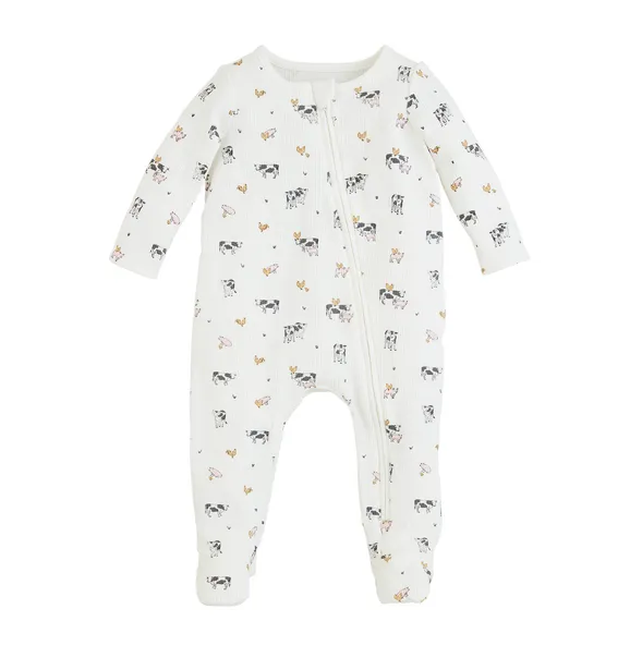 Farm Print Waffle Baby Sleeper