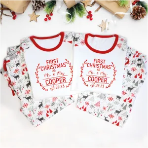 First Christmas as Mr and Mrs Christmas Pajamas EST 2023