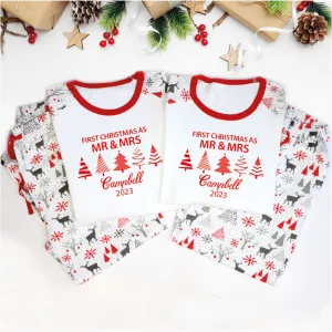 First Christmas as Mr and Mrs Matching Christmas Pyjamas