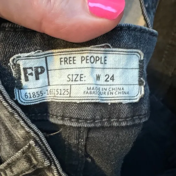 Free People dark gray wash denim overalls size 24 EUC!!!!